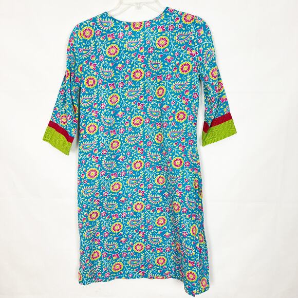Avaasa Paisley Print Blue Tunic/Dress Size S - Picture 6 of 11